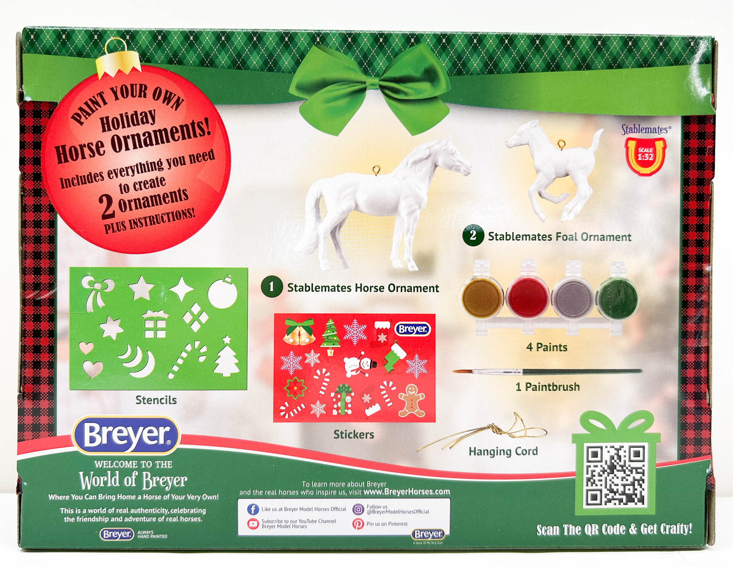 2023 Holiday Breyer Paint Your Own Horse Ornaments Craft Kit