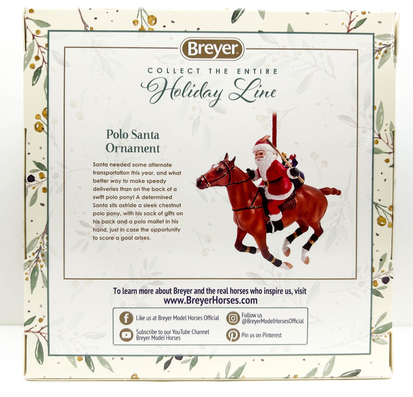 2023 Holiday Breyer Santa Ornament ~ Polo