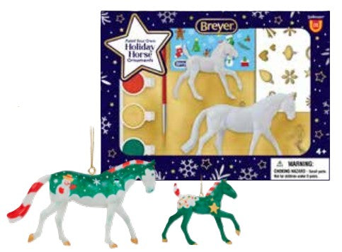 2026 Holiday Paint Your Horse Ornaments Craft Kit ~ Irish Draft and Draft Foal - ADVANCE SALE