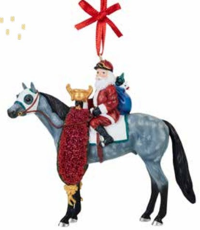 2026 Holiday Santa Ornament ~ Off To The Races - ADVANCE SALE