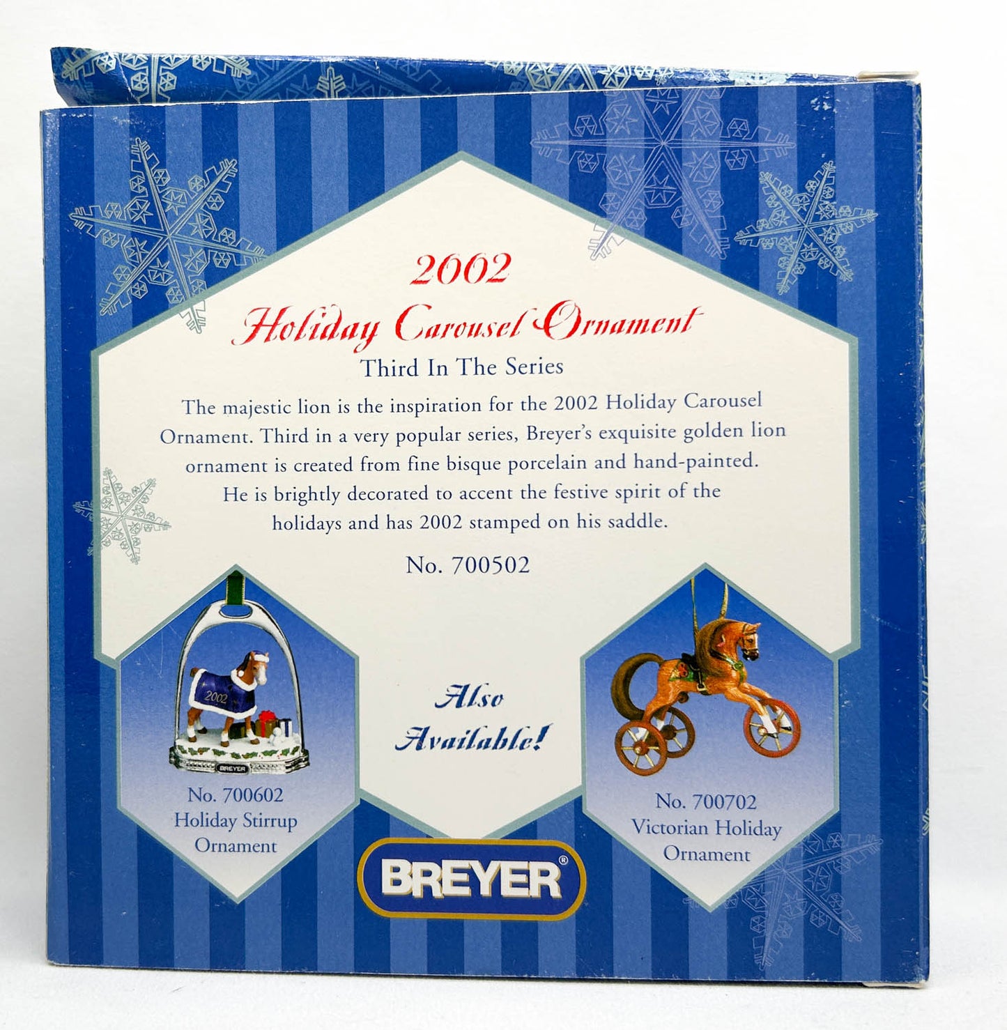 2002 Holiday Carousel Ornament - Lion