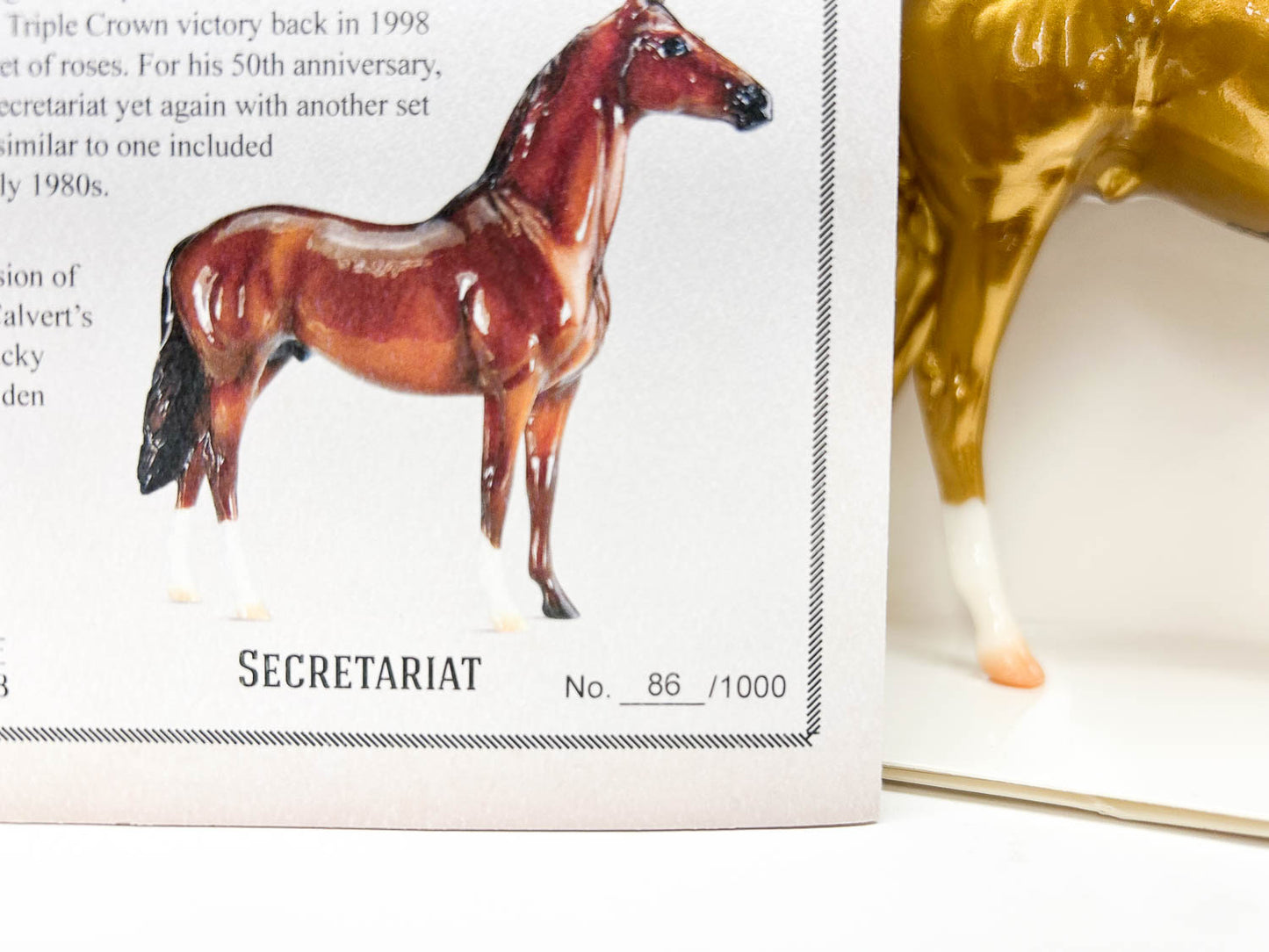 Man O' War ~ Secretariat - GOLD - ONLY 50 MADE!