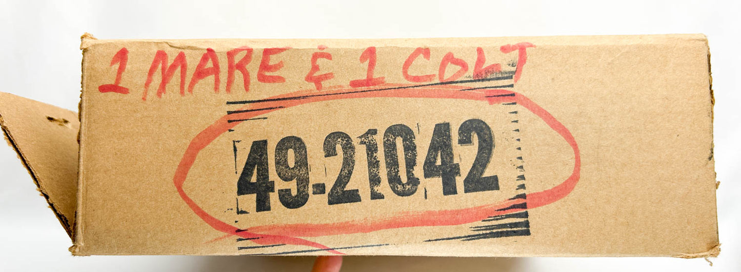 Thoroughbred Mare and Nursing Foal, Bay Pinto - Sears SR w/ Box