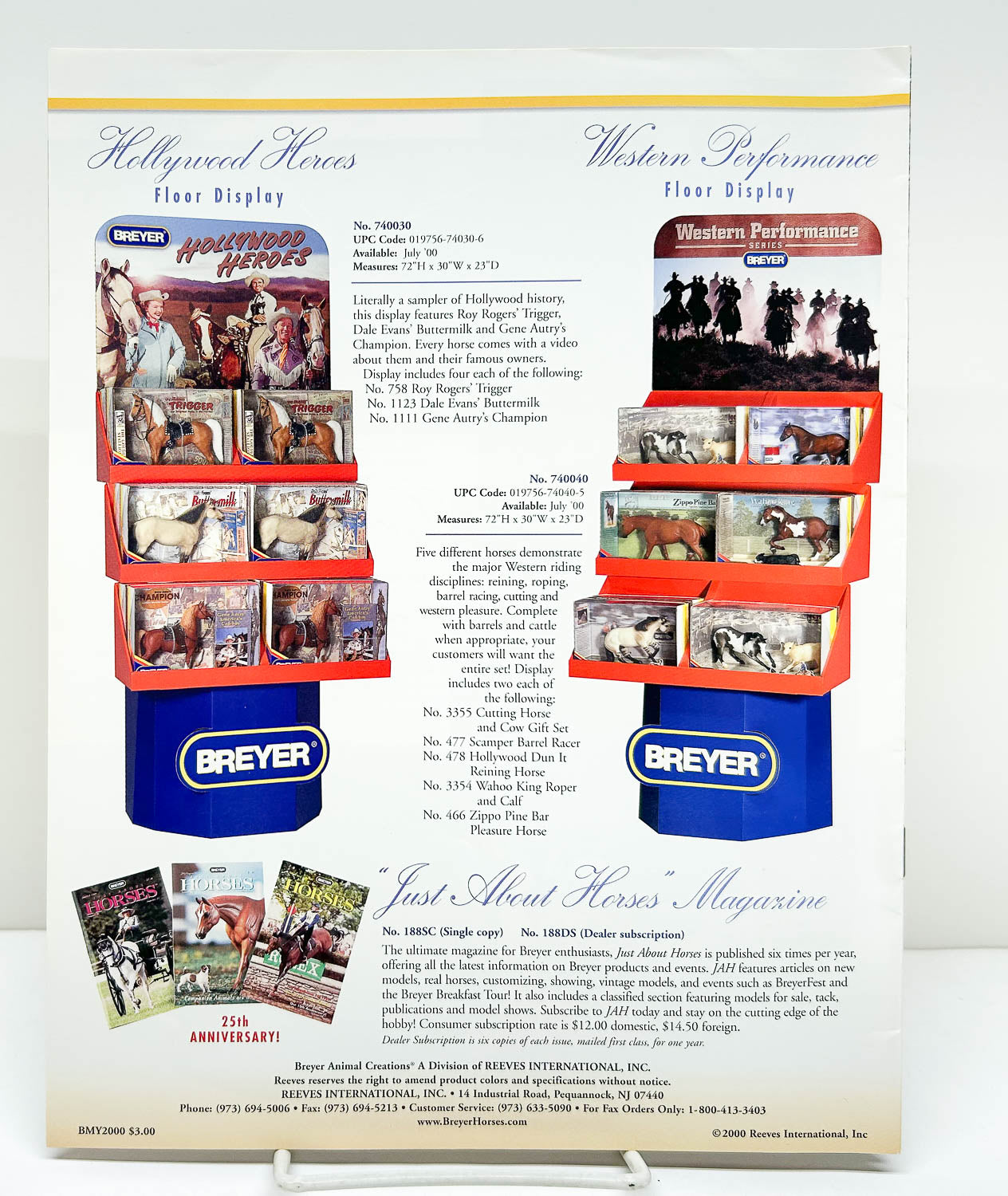 2000 Breyer Dealer Mid-Year Flyer
