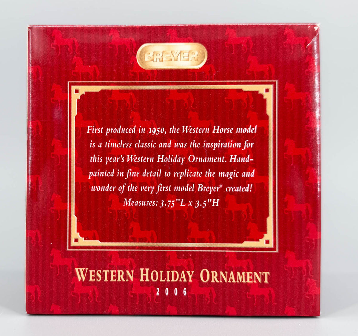 2006 Holiday Retro Western Horse Ornament, Palomino - 1st in the Series