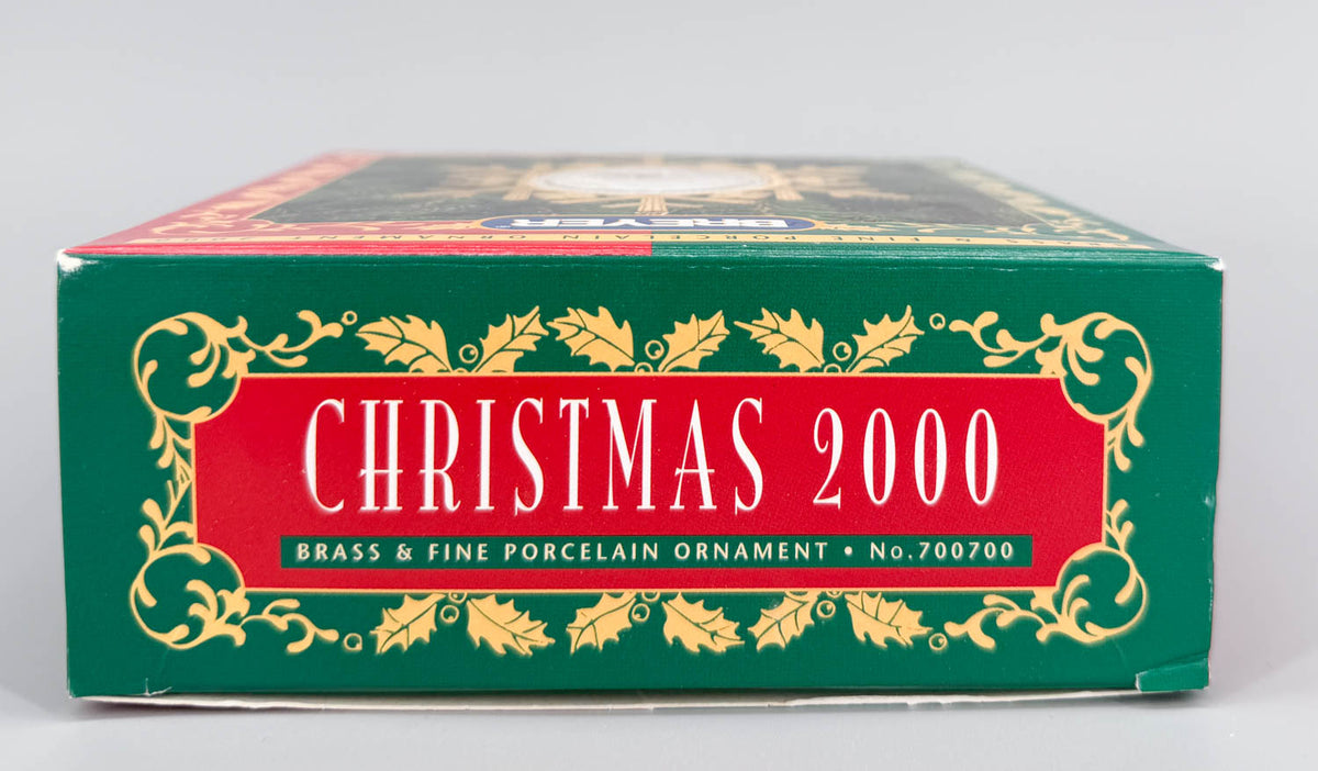 2000 Holiday Breyer Brass & Fine Porcelain Snowflake Ornament