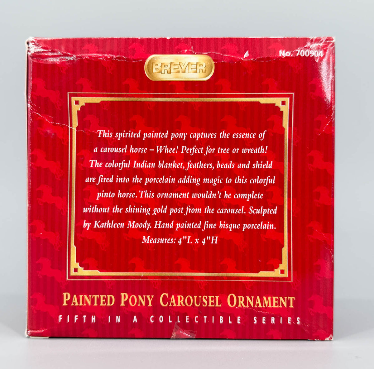 2004 Holiday Carousel Ornament ~ Painted Pony - PORCELAIN