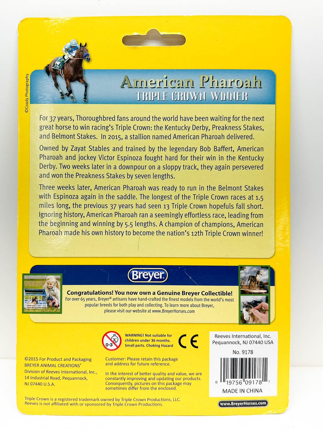 Thoroughbred ~ American Pharoah - Sealed Bubble Card