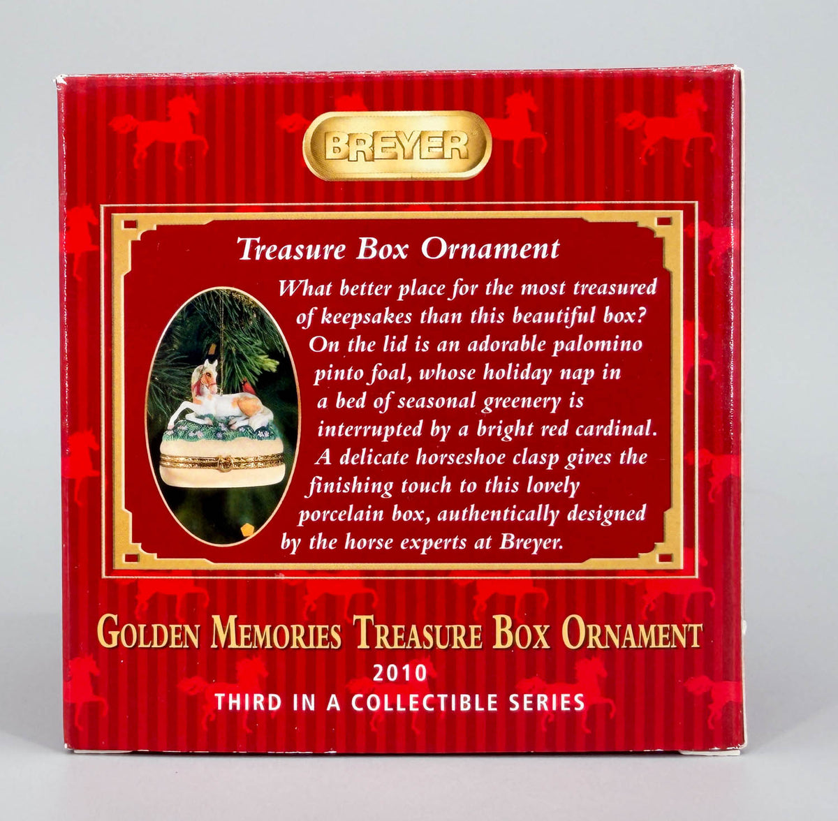 2010 Holiday Golden Memories Treasure Box Ornament - PORCELAIN