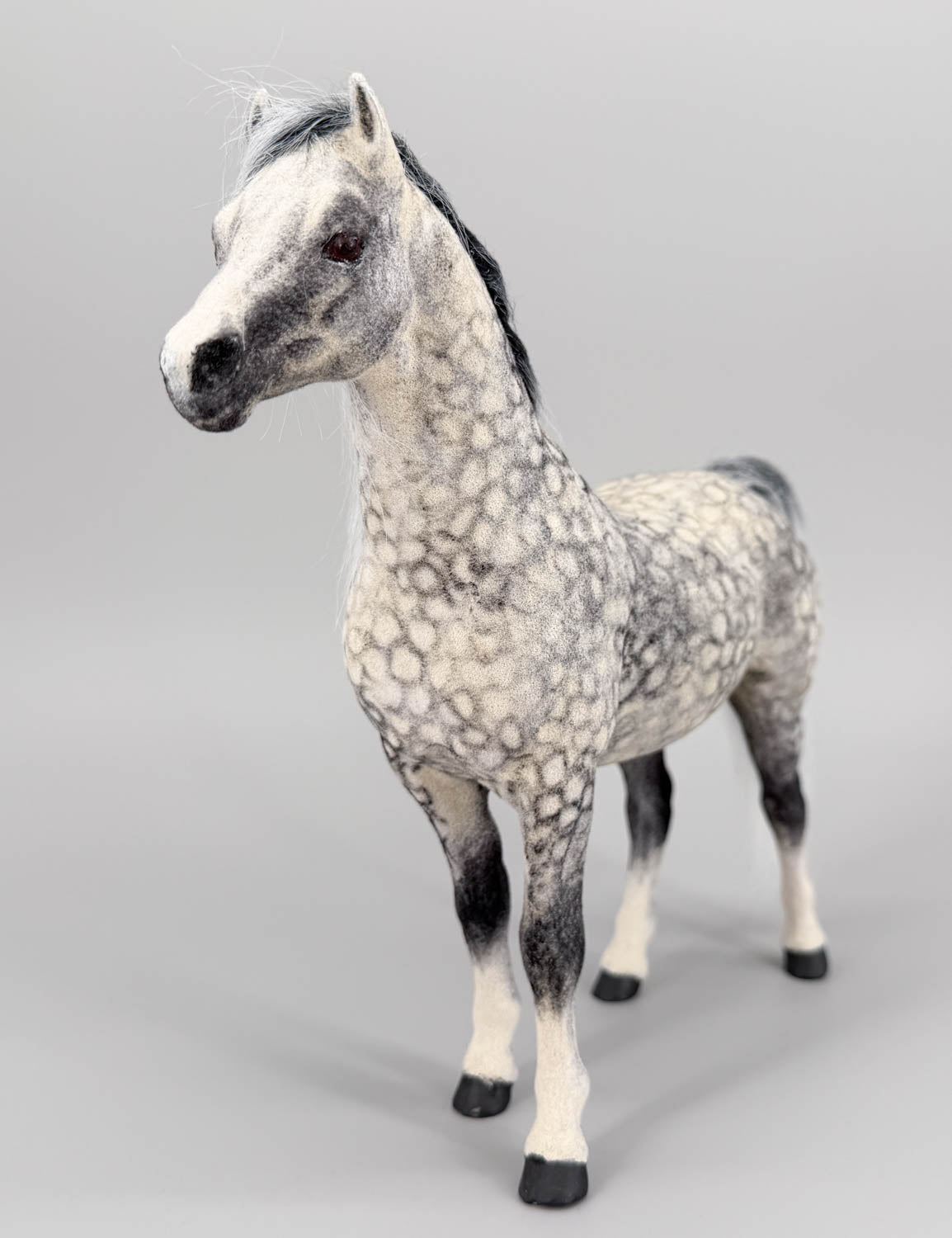 Proud Arabian Mare, Custom Flocked Dapple Grey