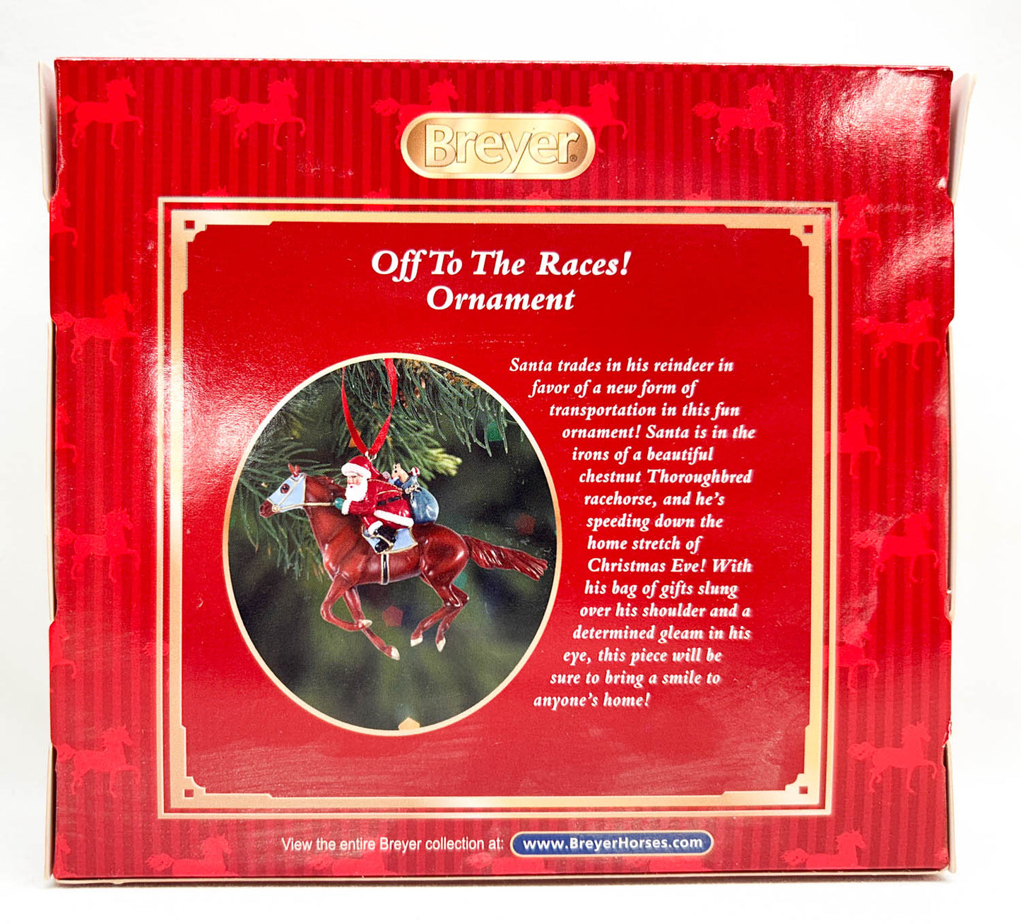 Santa Off To The Races Ornament