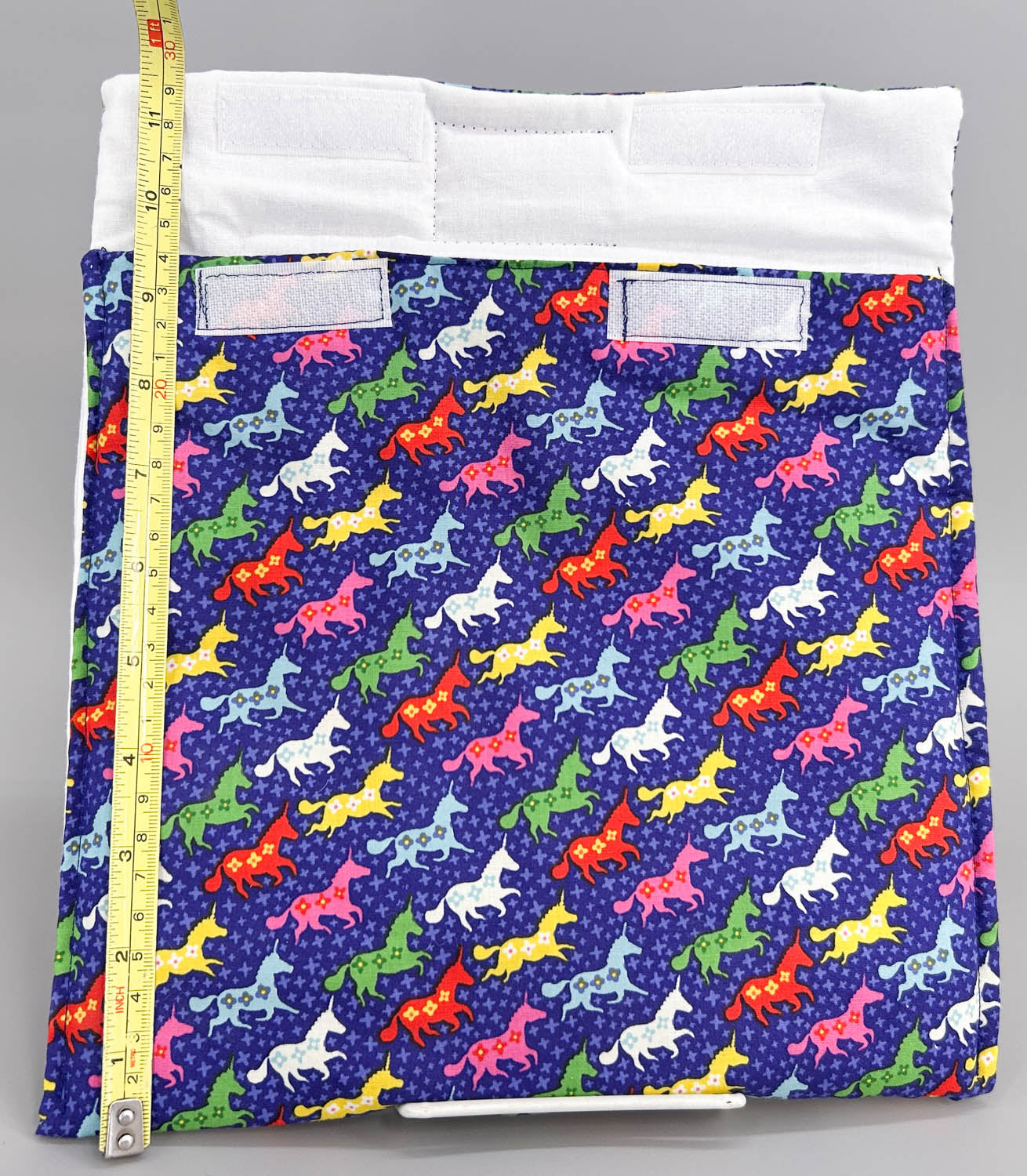 Pony Pouch, Artisan Made - Colorful Unicorns 10" x 9"