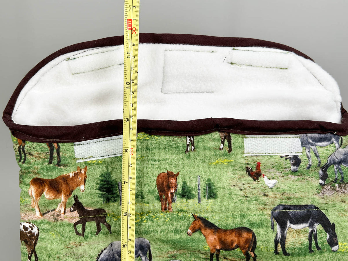 Pony Pouch, Artisan Made - Donkeys and Mules Pattern 11" x 9"