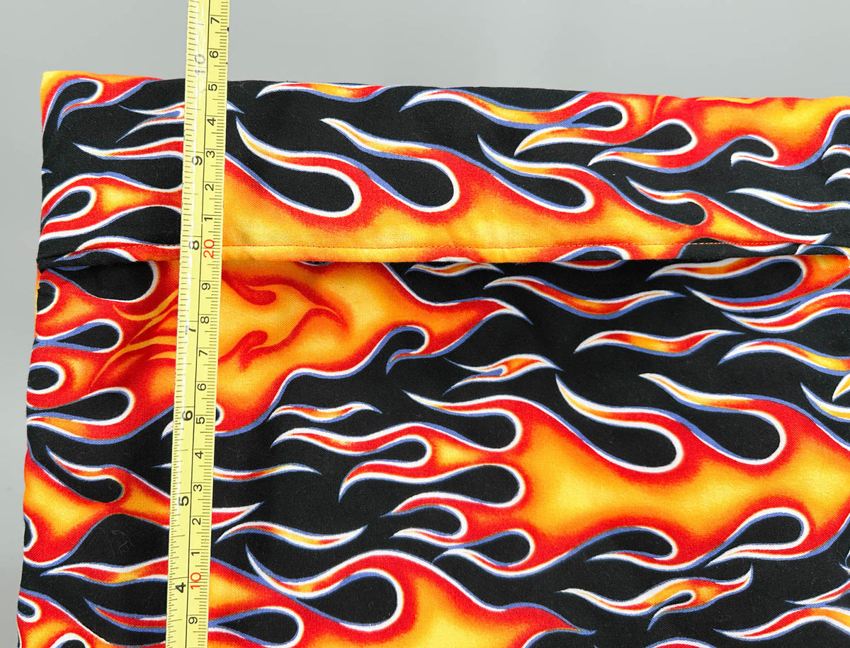 Pony Pouch, Artisan Made - Flames Pattern 11" x 10"