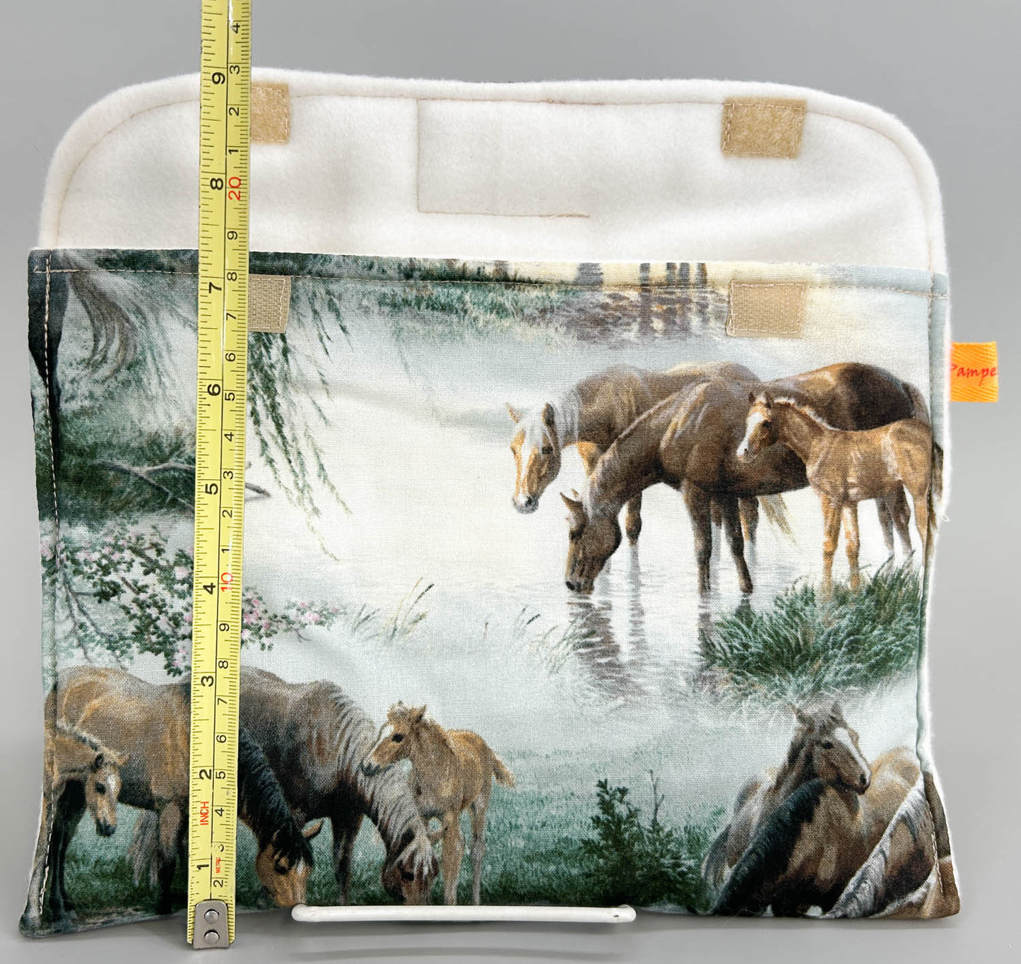 Pony Pouch, Artisan Made - Drinking Horses Pattern 10" x 7"