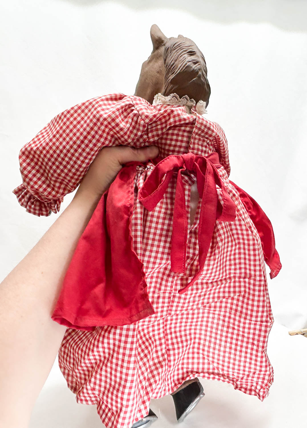 Art Doll ~ Chestnut Filly in Red Gingham Dress