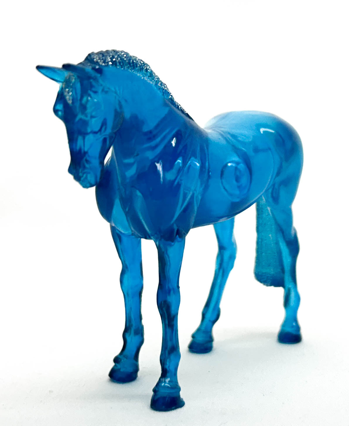 Standing Thoroughbred, Translucent Blue - Hard To Find!