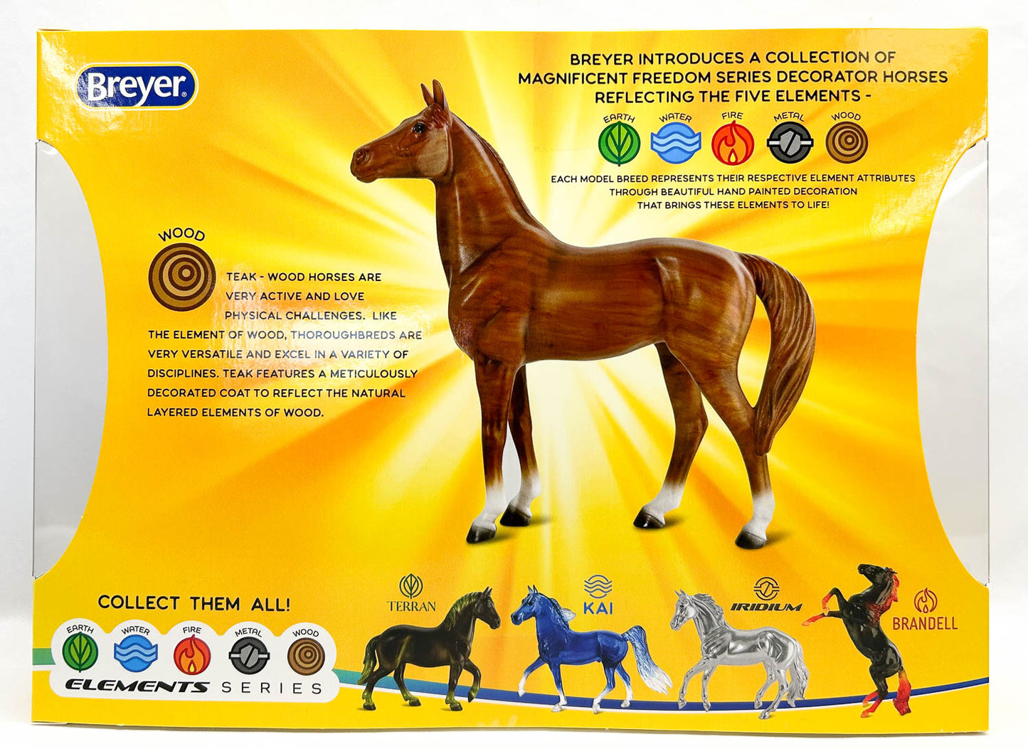 Standing Thoroughbred ~ Teak - Elements Series