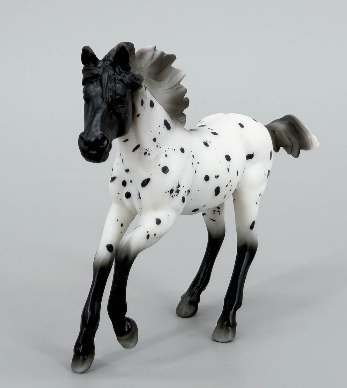 Running Mare, Black Leopard Appaloosa - TSC SR, Mystery Horse Surprise Series 8