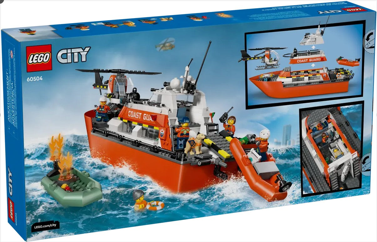 LEGO® Coast Guard Rescue Boat & Helicopter #60504 742 Pieces