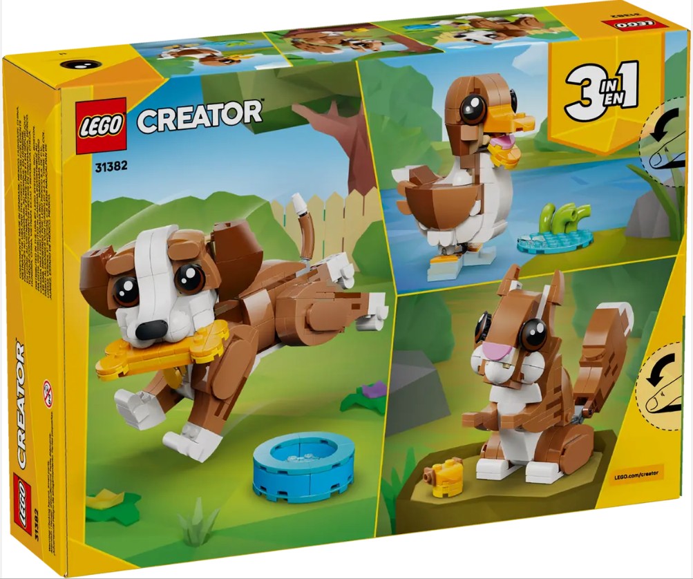 LEGO® Creator 3-In-1 Cute Animals: Playful Puppy Dog #31382 336 Pieces