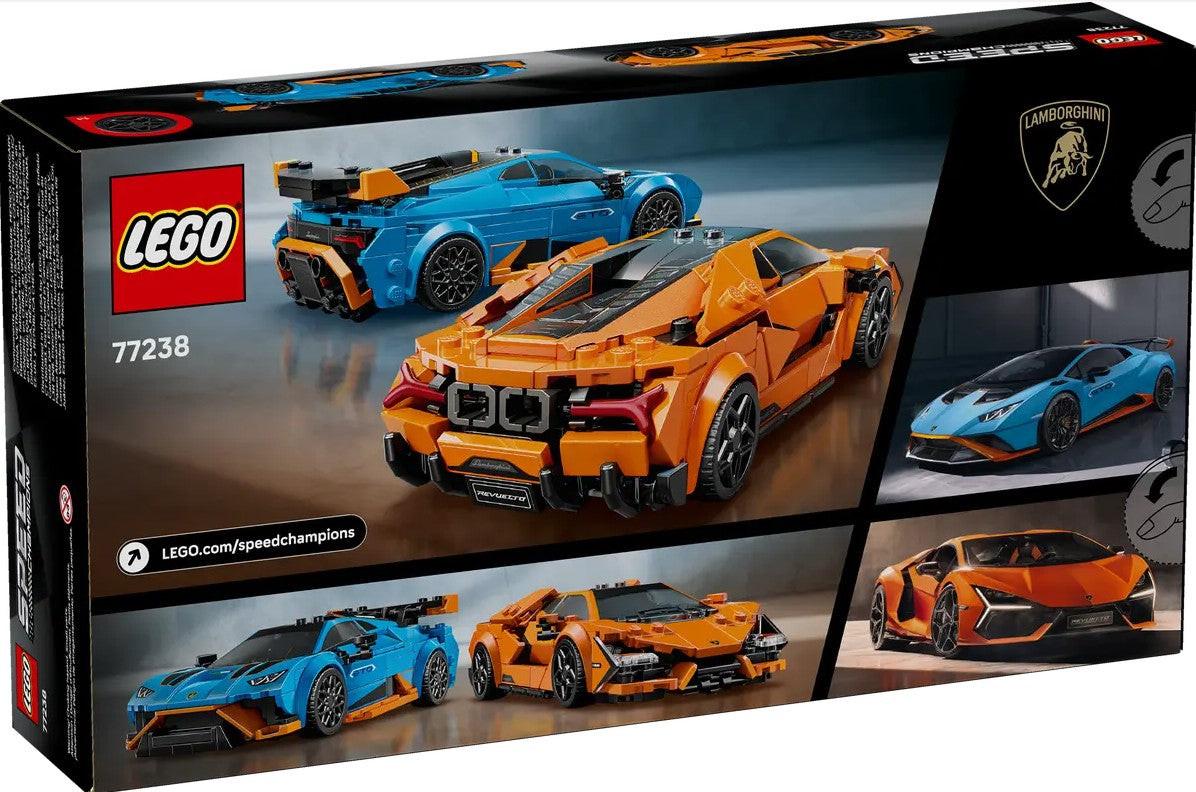 LEGO® Speed Champions ~ Speed Champions Lamborghini Revuelto & Huracán STO #77238 607 Pieces