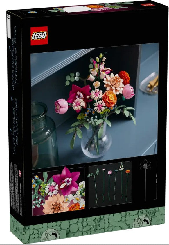 LEGO® Icons ~ Botanicals: Pretty Pink Flower Bouquet #10342 749 Pieces