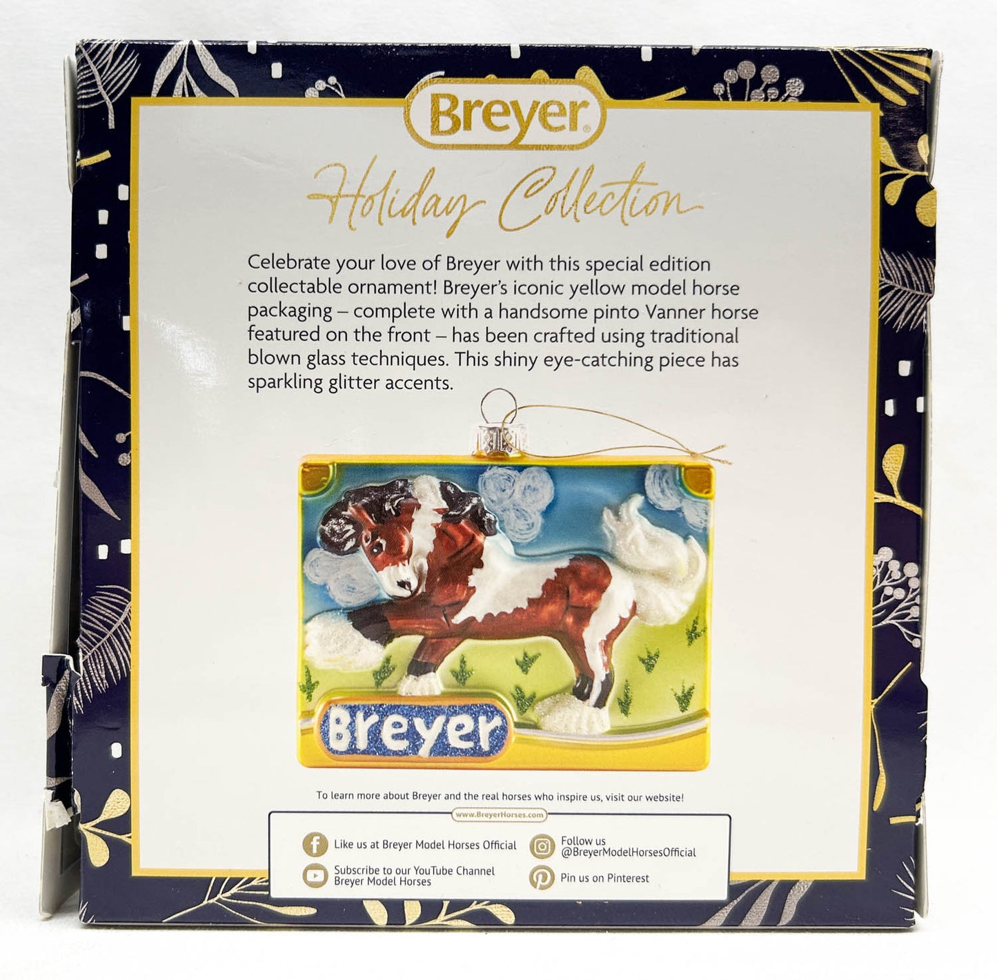 2025 Holiday Blown Glass Ornament ~ Breyer Gift Box
