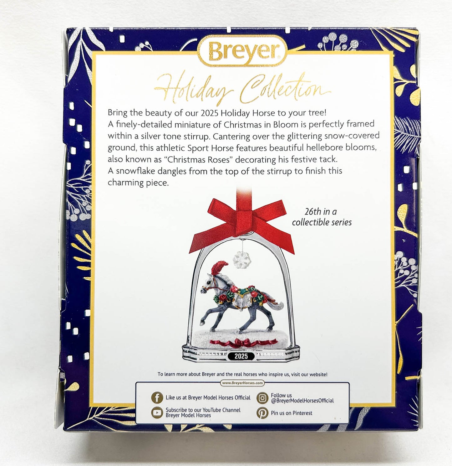 2025 Holiday Stirrup Ornament ~ Christmas In Bloom