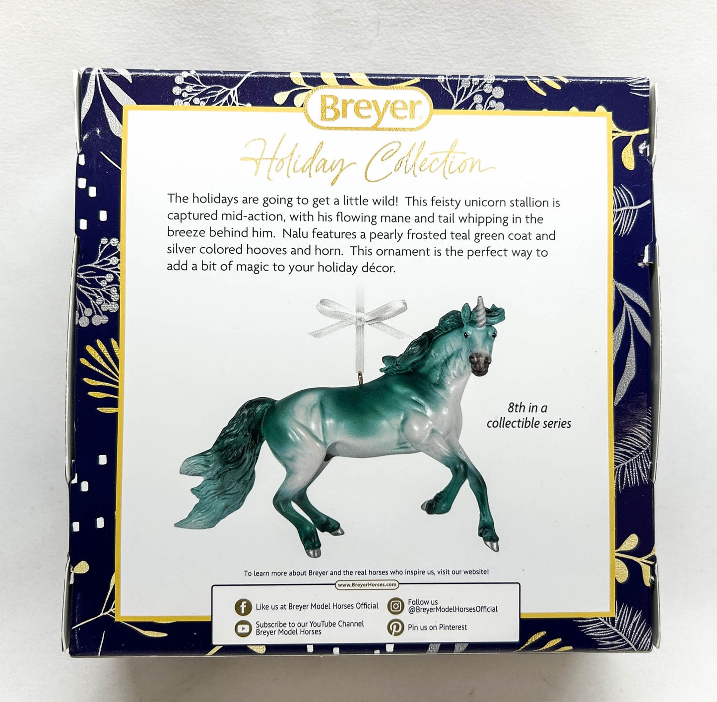 2025 Holiday Unicorn Ornament ~ Nalu