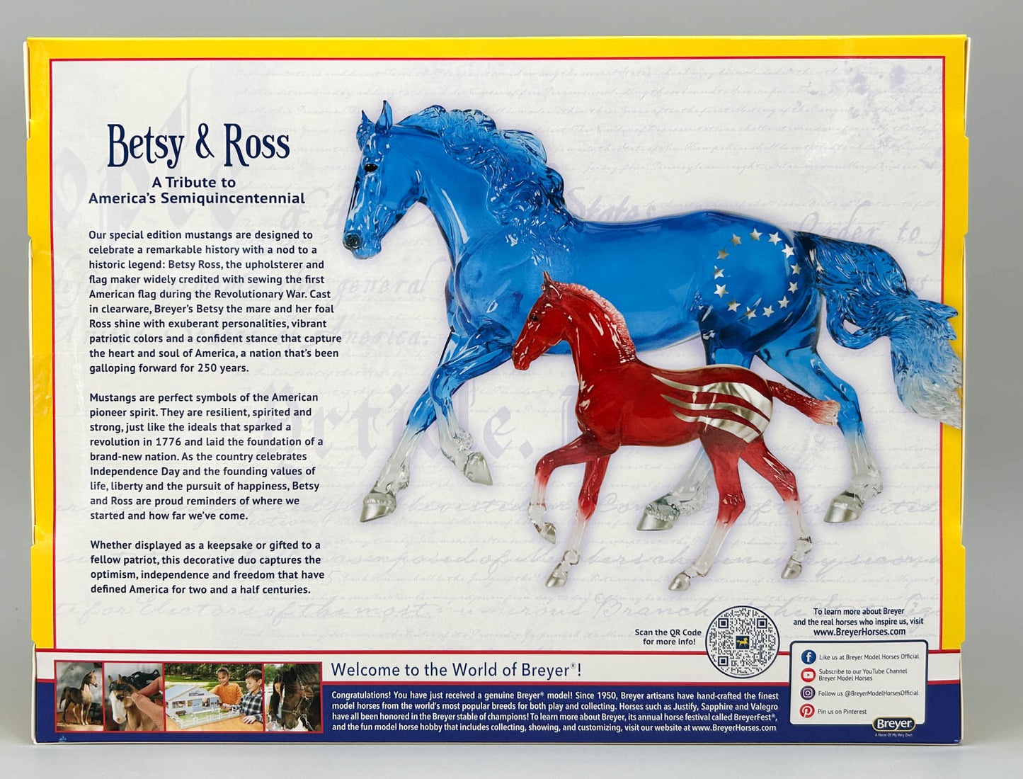 Cantering Mustang Mare & Andalusian Foal ~ Betsy & Ross - USA 250