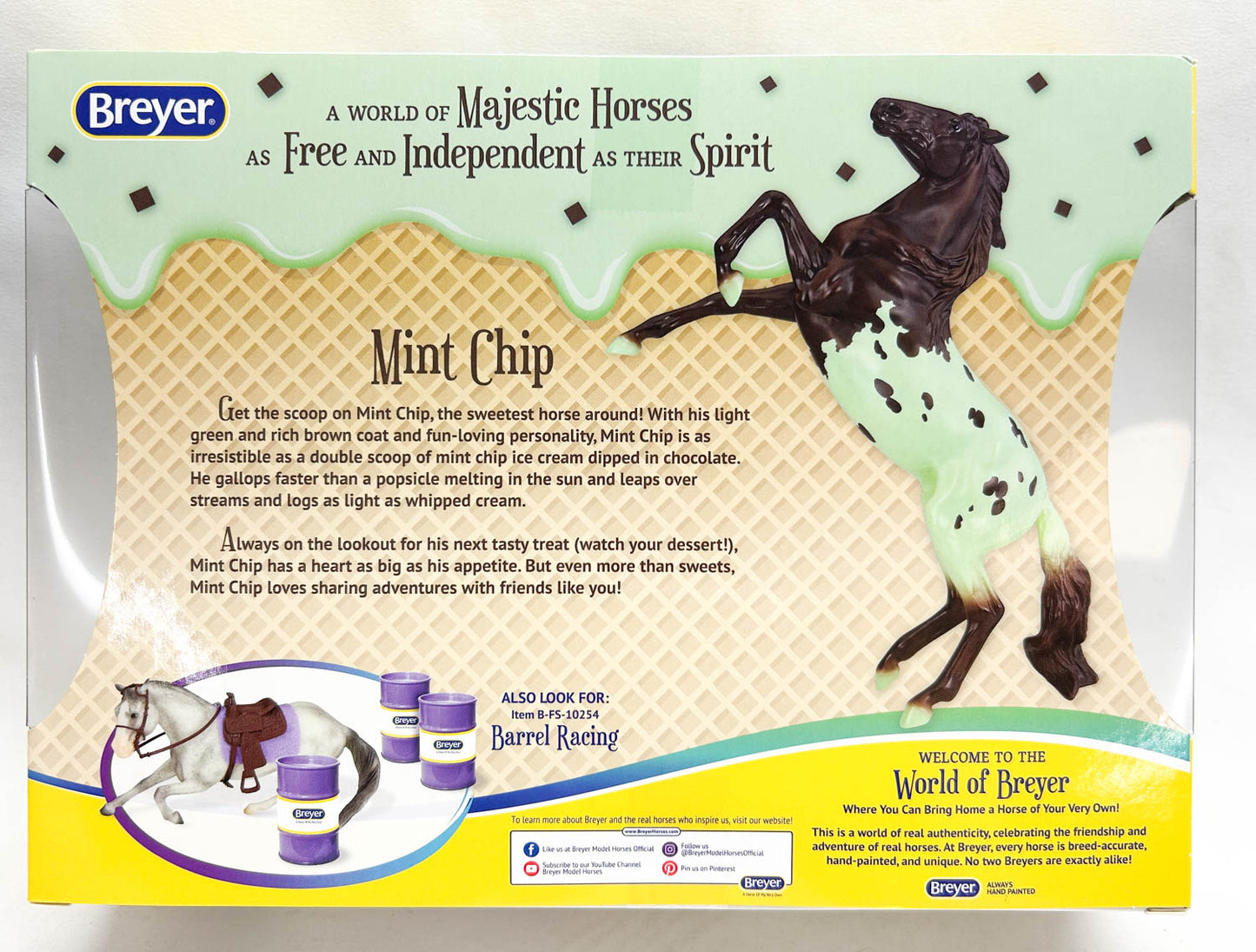 Rearing Mustang Stallion ~ Mint Chip