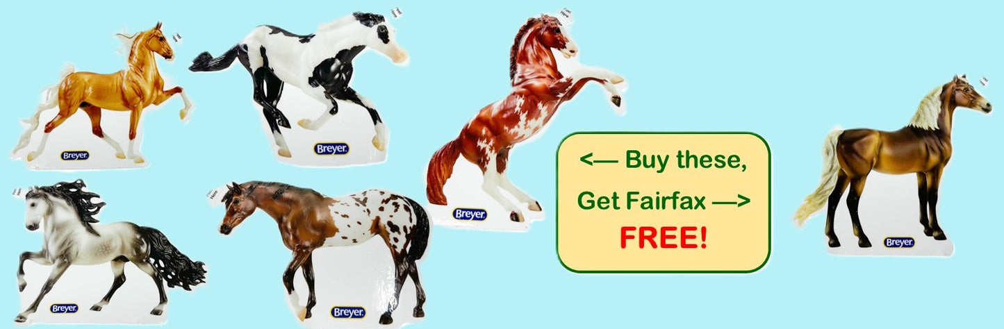 Breyer 70th Anniversary Stickers:  Buy 5 Stickers, Get the 6th + a 70th SM Blanket Free!