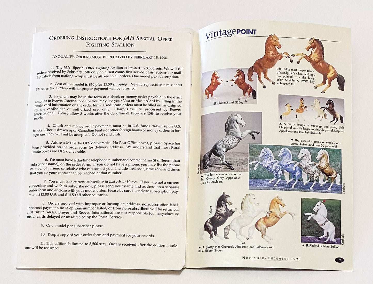 Just About Horses Magazine Vol. 22 No. 6, 1995 Nov/Dec