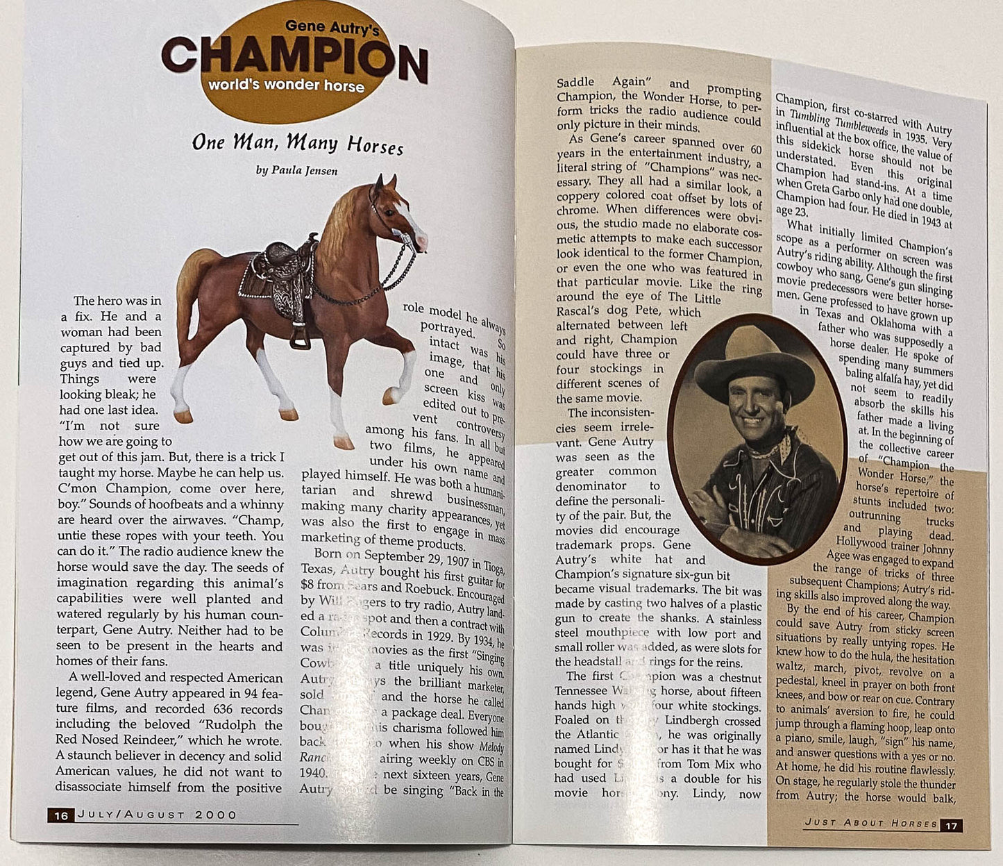 Just About Horses Magazine Vol. 27, No. 4, 2000 July/Aug