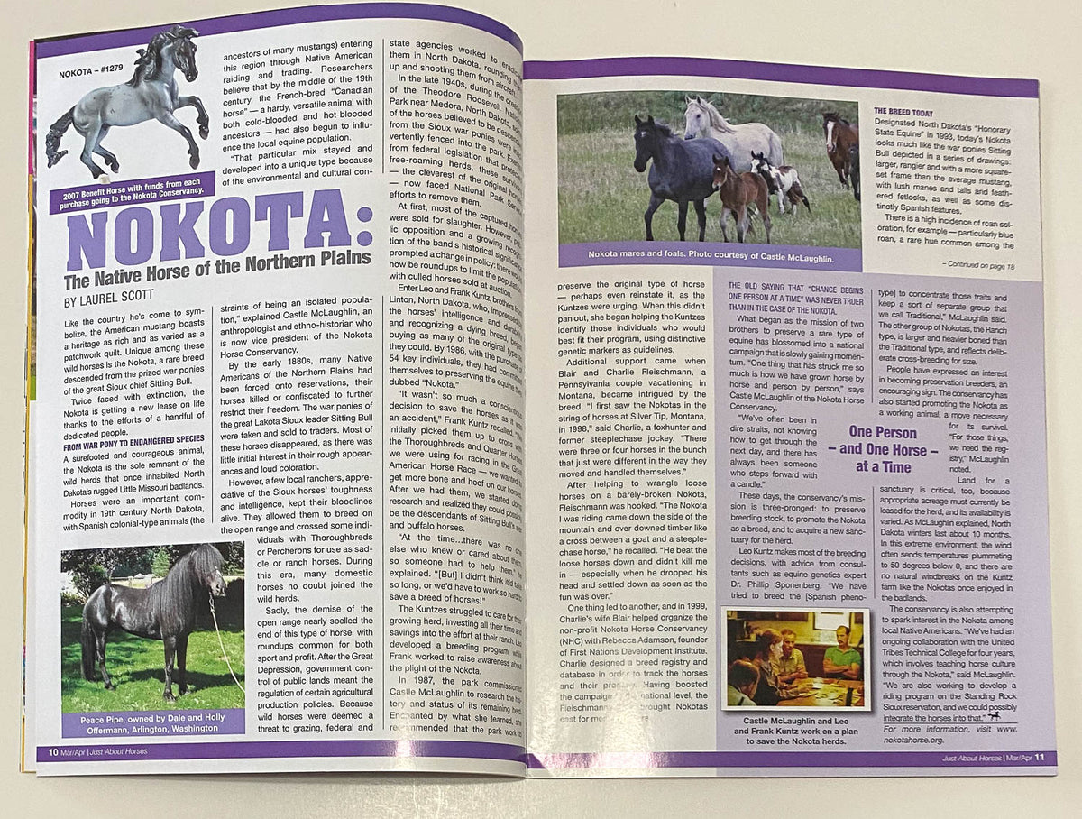 Just About Horses Magazine Vol. 34, No. 2, 2007 Mar/Apr
