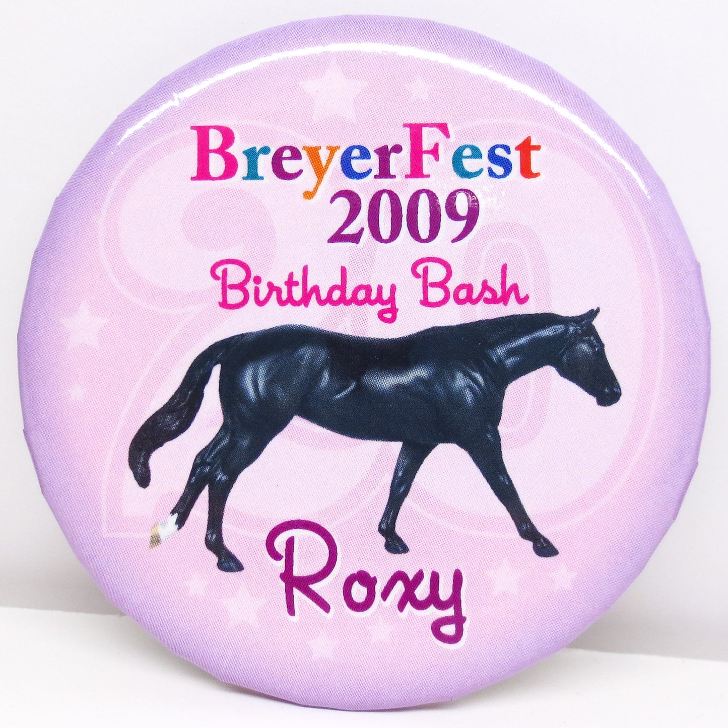 Button - Breyerfest 2009, Roxy - Pink - triple-mountain