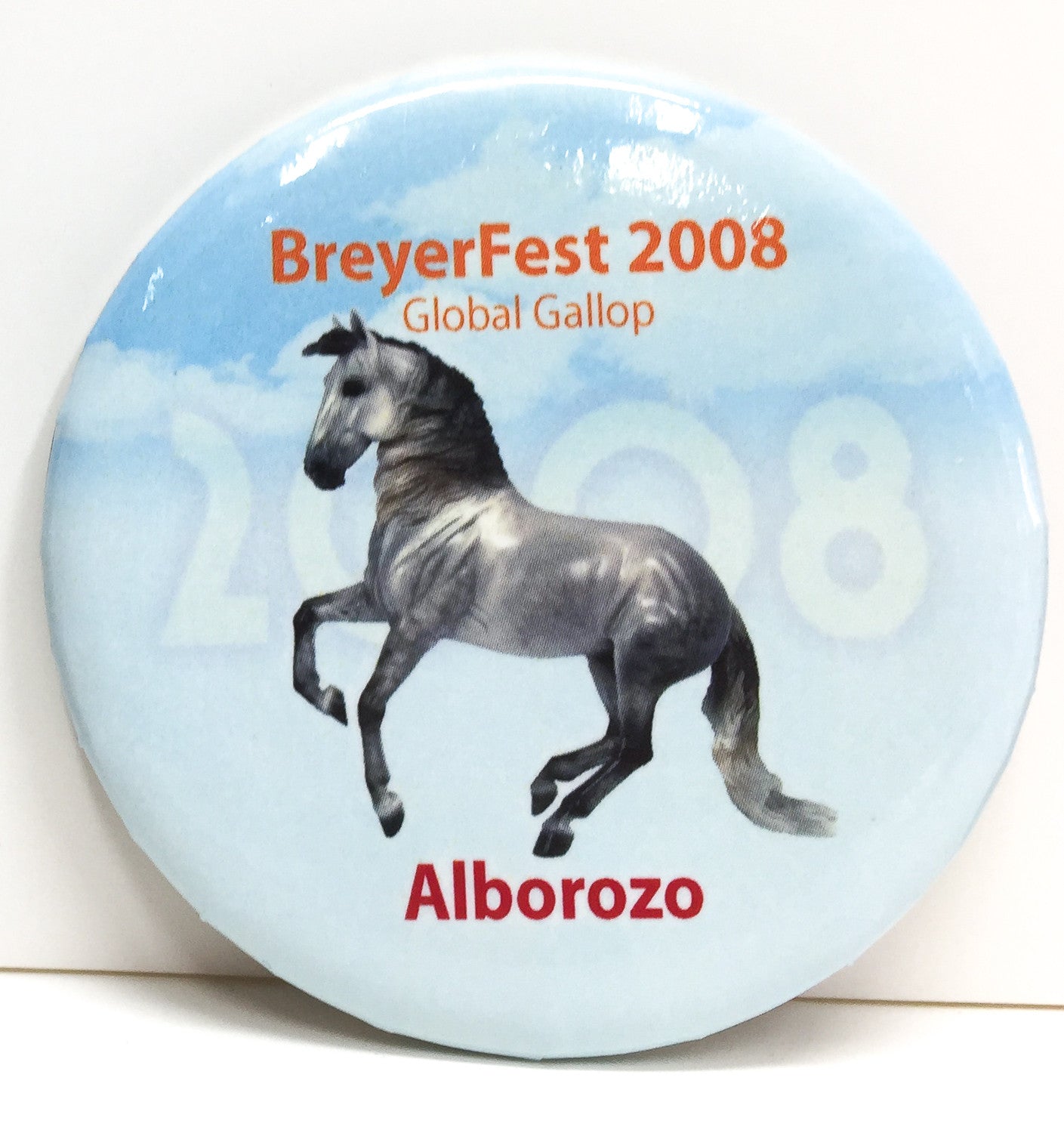 Button - Breyerfest 2008, Alborozo - Blue - triple-mountain