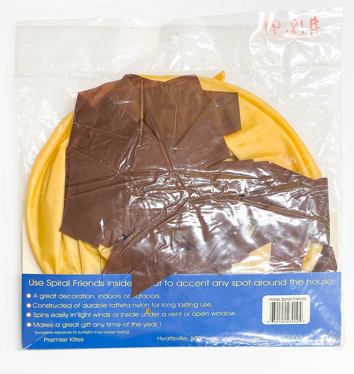 Spiral Friends Hanging Horse Wind Spinner