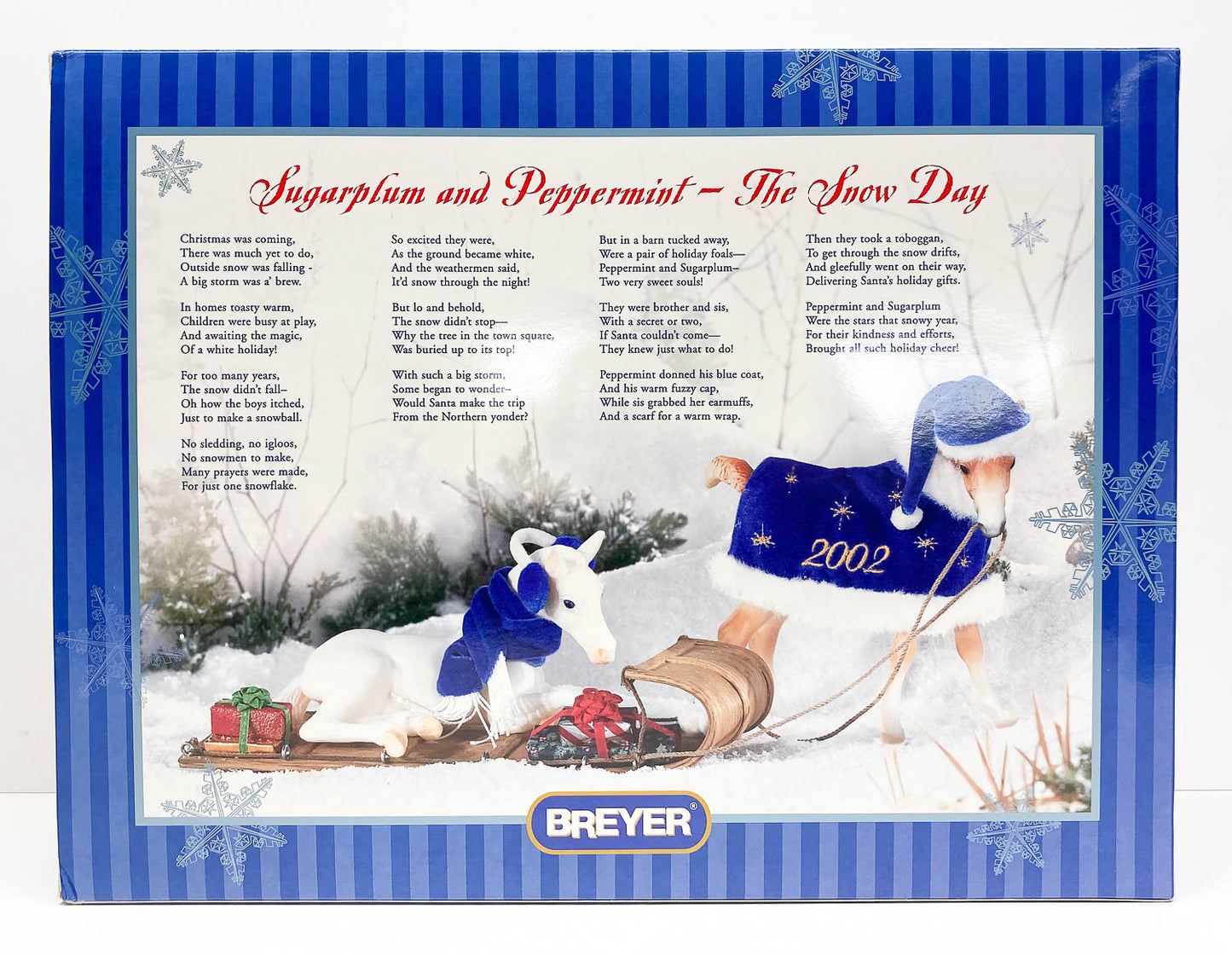 2002 Holiday Horses - Amber & Ashley ~ Sugarplum & Peppermint - SEALED!