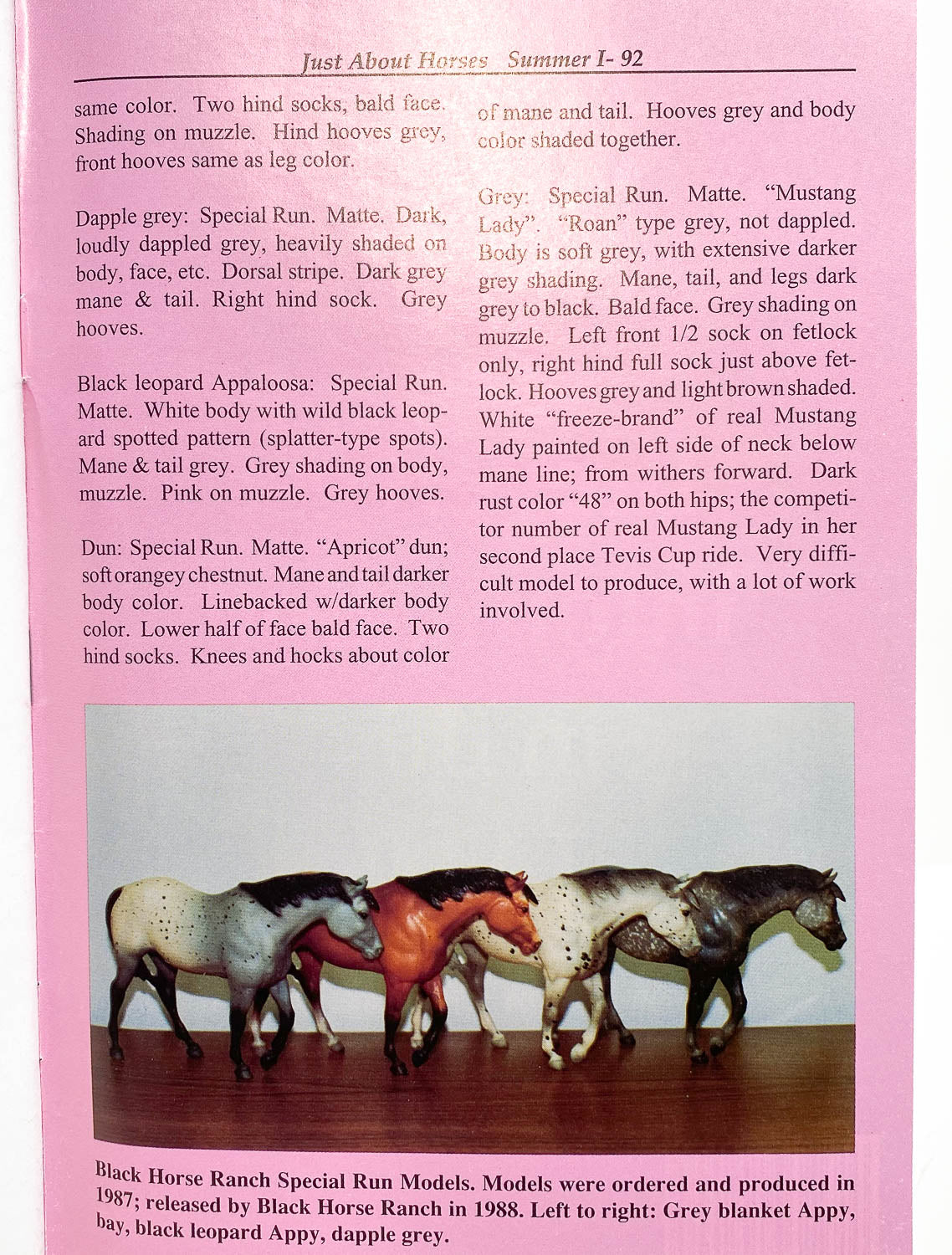 Just About Horses Magazine Vol. 19 No. 2, 1992 Summer 1