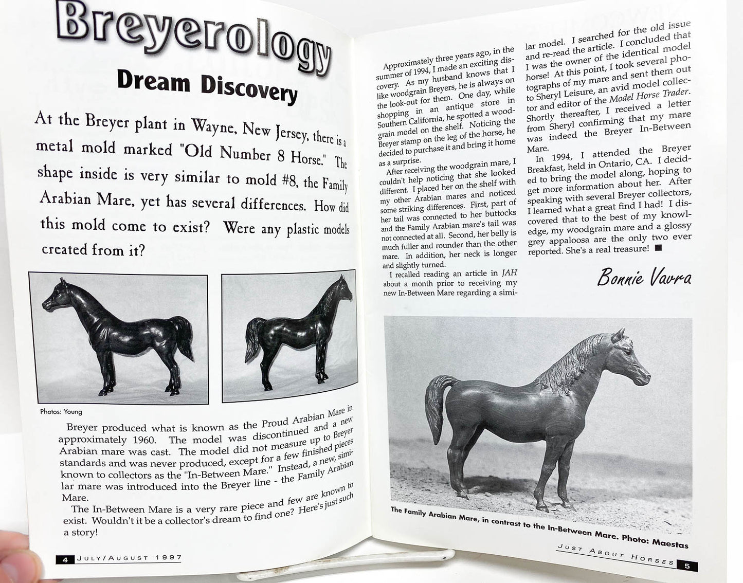Just About Horses magazine Vol. 24, No. 4, 1997 July/Aug