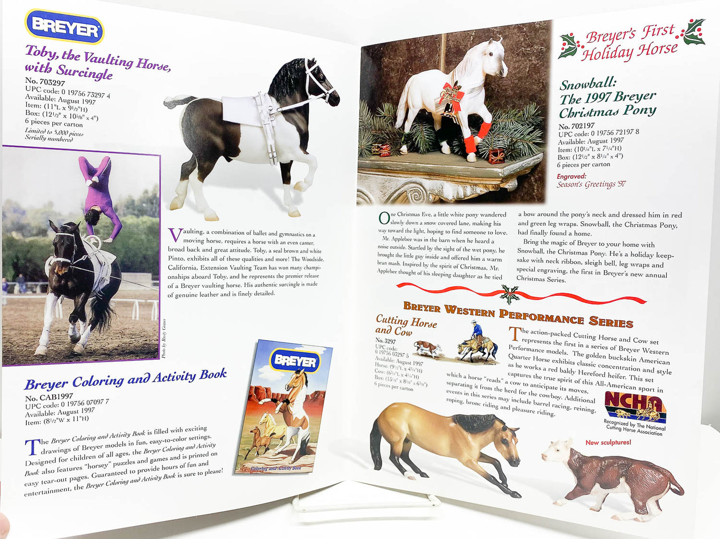 1997 Breyer Dealer Mid-Year Flyer- First Holiday Horse!