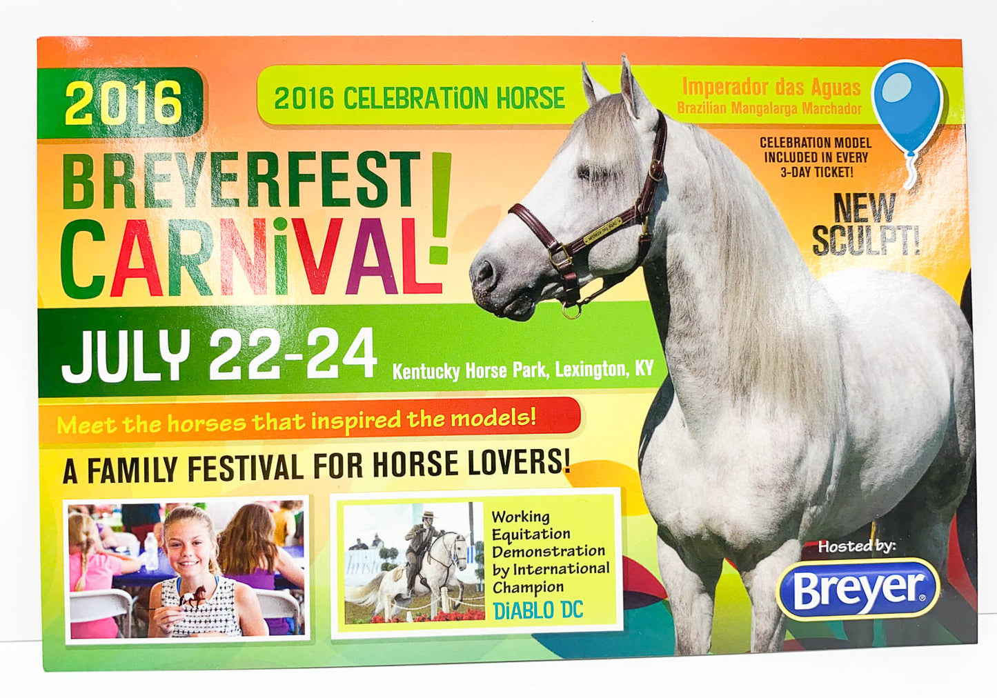 Breyerfest 2016 Ad Card Featuring Imperador das Aguas