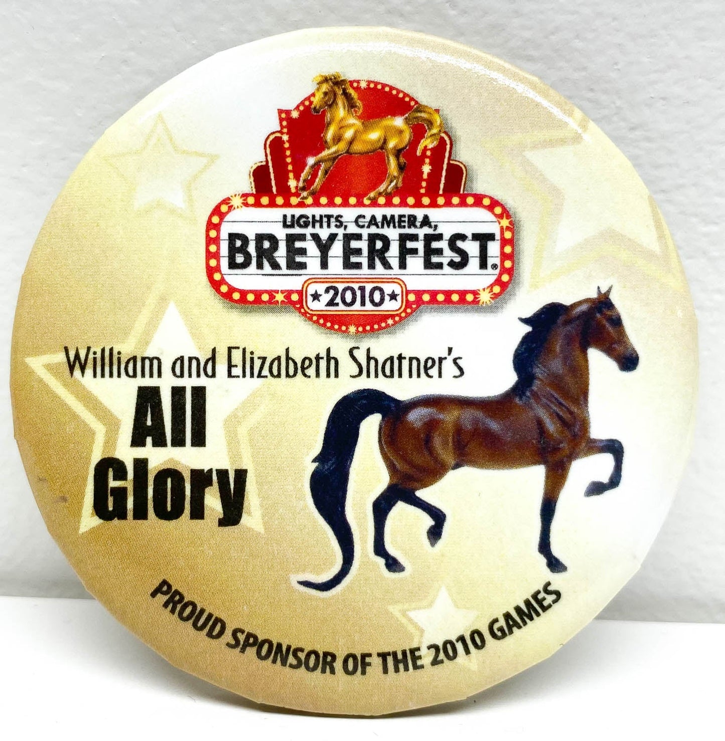 Button - Breyerfest 2010, All Glory - Gold
