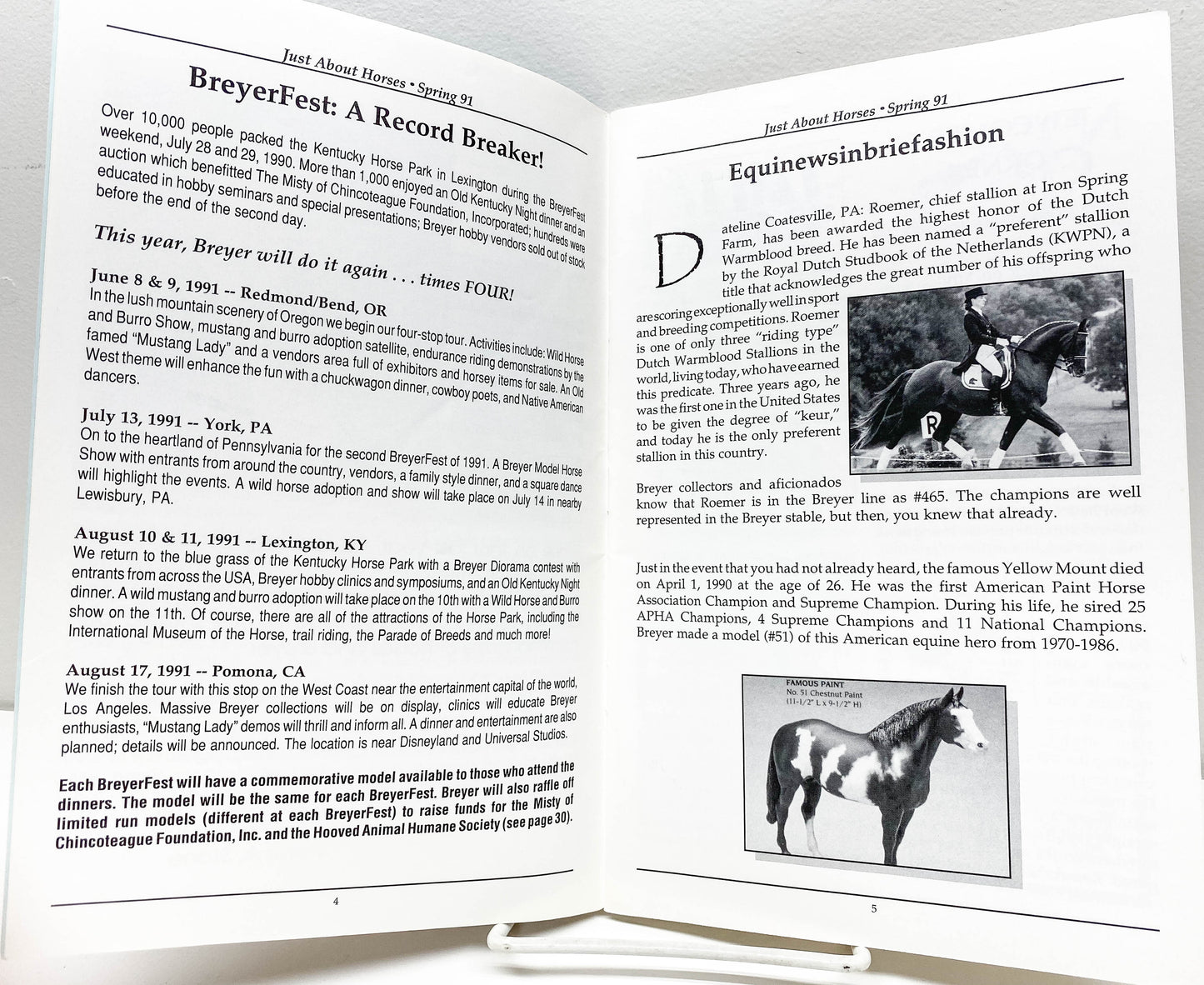 Just About Horses Magazine Vol. 18 No. 1, 1991, Spring