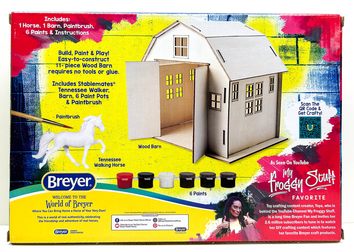 Horse & Barn Paint & Play Set w/ Tennessee Walking Horse