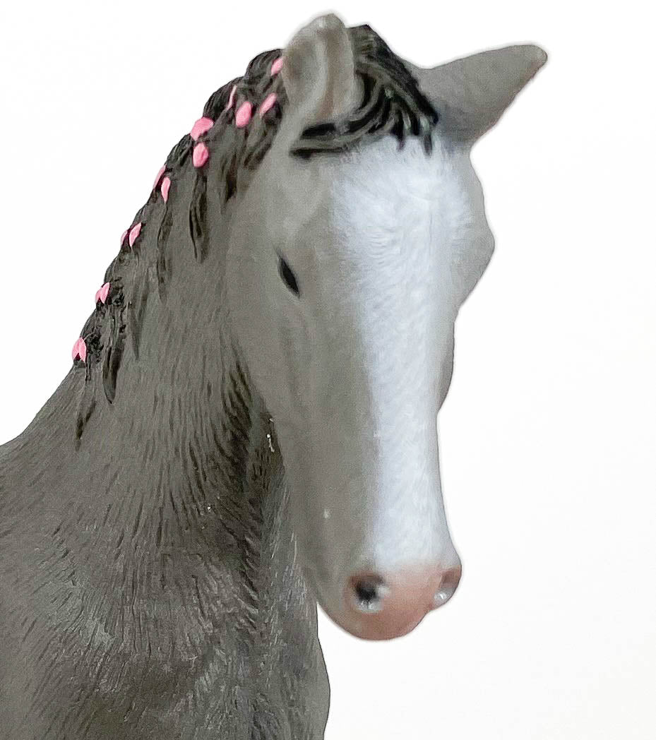Trakehner Mare, Grey with Pink Ribbons