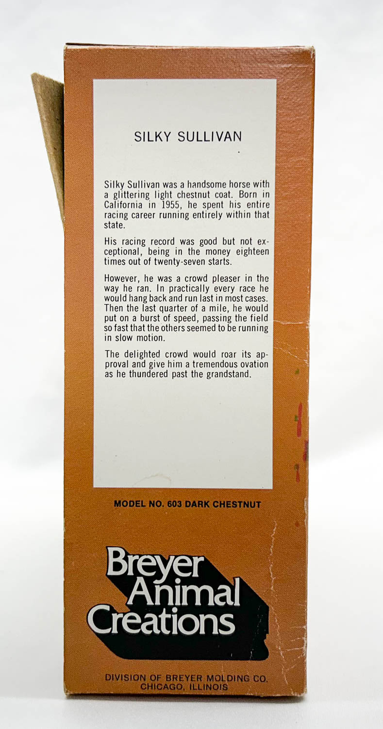 Box:  Silky Sullivan w/ Vintage Breyer Survey Card (sale for charity)