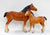 Clydesdale Mare and Foal, Chestnut (sale for charity)